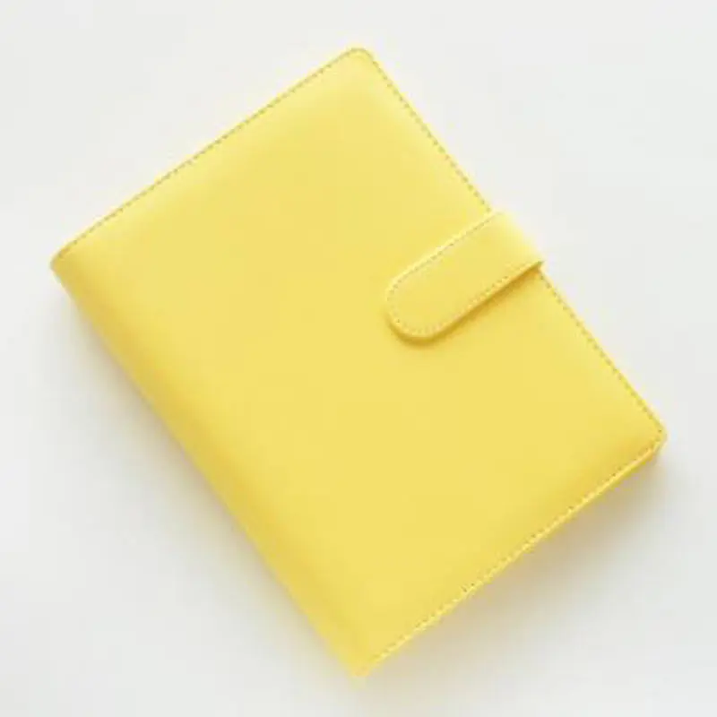 Yellow Макарон 2,0 милый спираль ноутбуков канцелярские принадлежности, тонкой Офис школа личной дневник-органайзер/binder Дневник еженедельник подарок A5 A6 - Цвет: Yellow