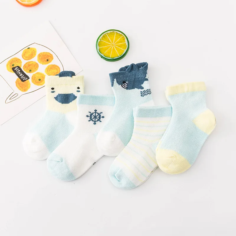 SLKMSWMDJ spring and summer new children's socks breathable mesh cotton cartoon boys girls baby newborn for 0-5 years old |