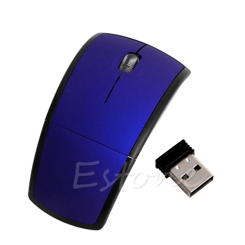 Синий 1 Набор мышей USB 2,4G защелкивающаяся приемопередатчик складная беспроводная мышь Беспроводная складная мышь Высокая скорость Новинка - Цвет: Синий