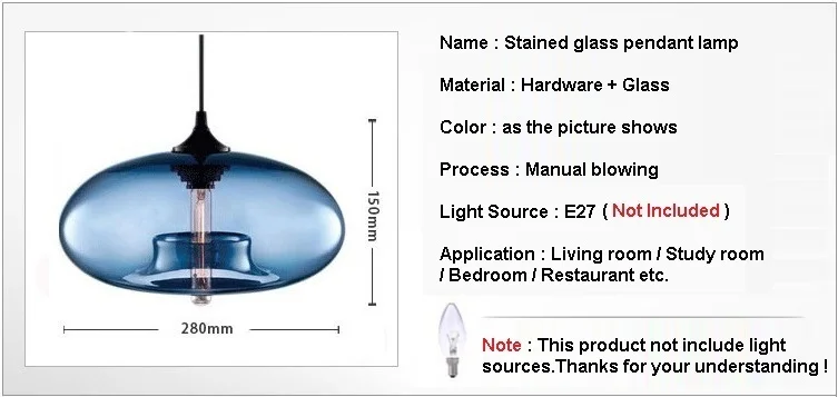 Современный минималистичный стеклянный шар подвесной светильник