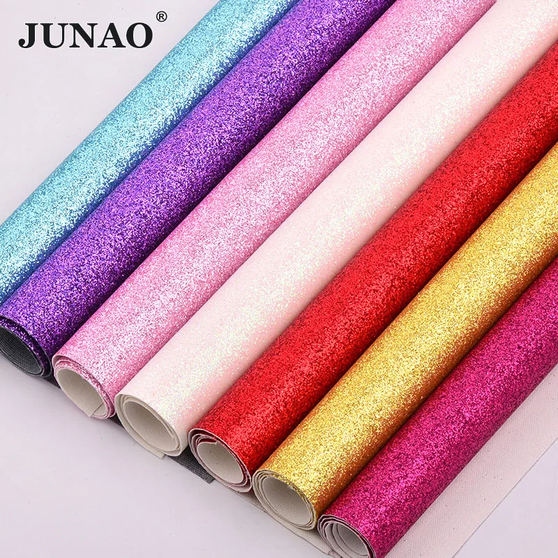 JUNAO 20x34 см блестящий золотой цвет искусственная кожа блестящая ткань PU кожзам