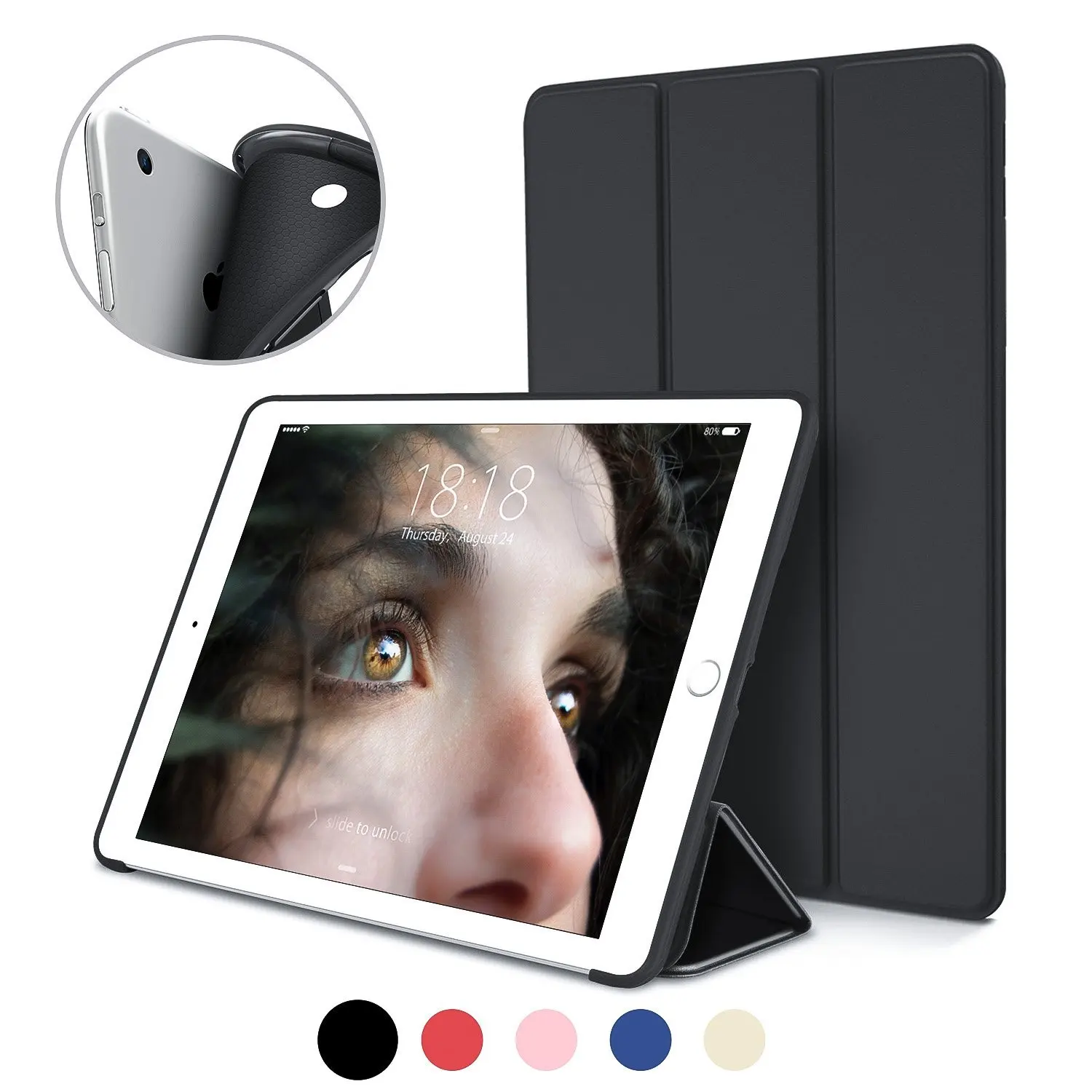 Чехол для iPad Air тонкая Мягкая силиконовая задняя крышка из искусственной кожи