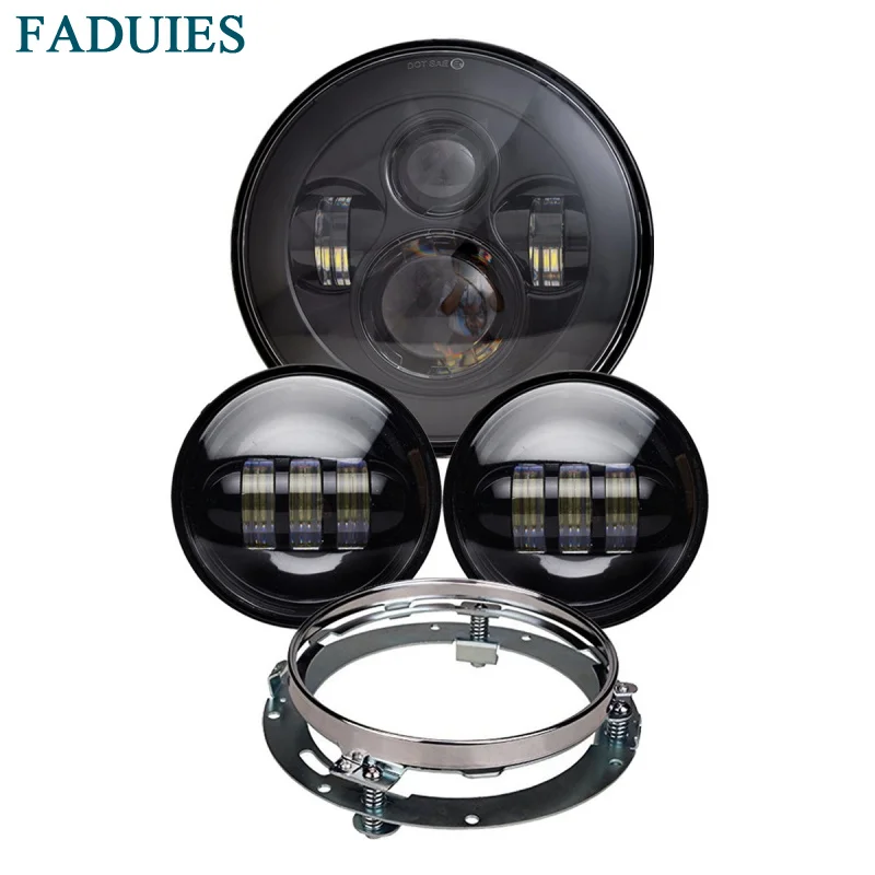 

Фара светодиодная FADUIES, 7 дюймов, черная, с кольцом крепления 7 дюймов