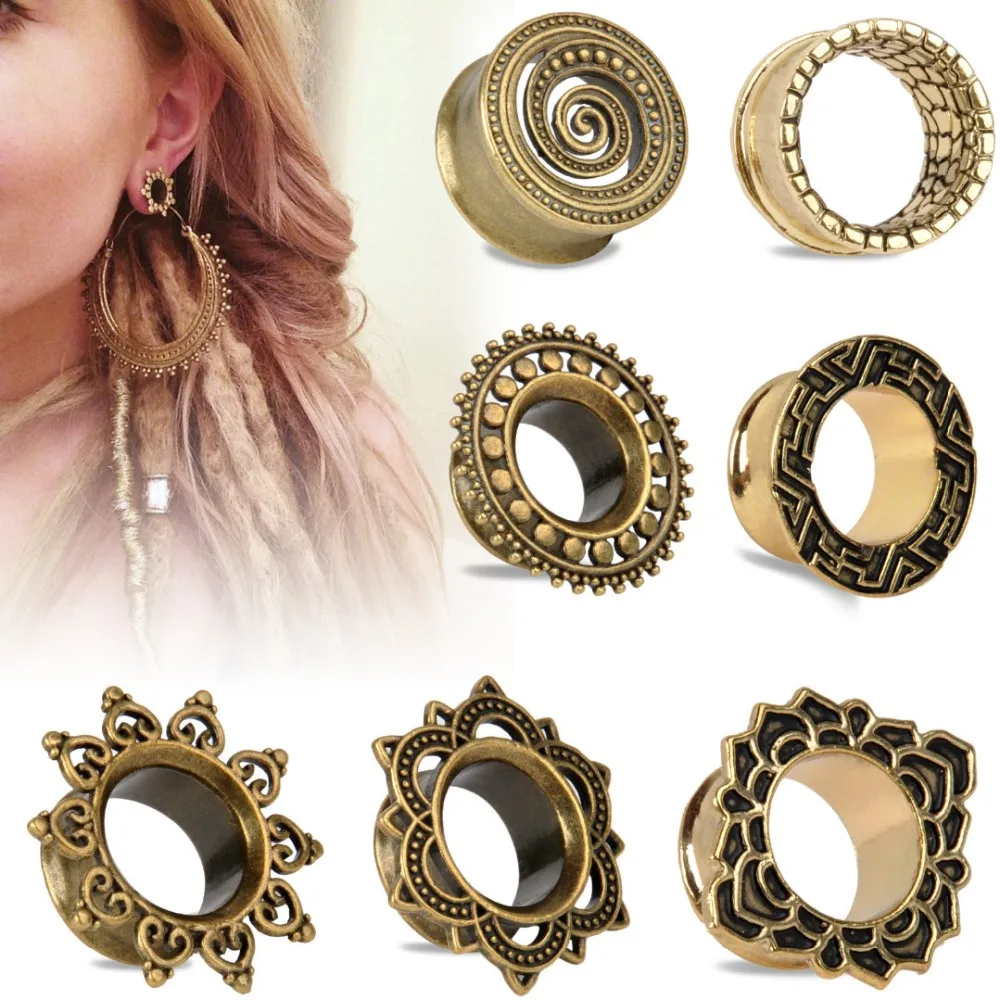 Эспандер Для Пирсинга Ушей ювелирное изделие для пирсинга 1 пара античная