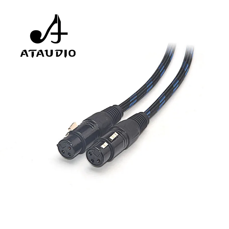 Кабель ATAUDIO Hi Fi XLR высококачественный 4N OFC 3 Pin 2 кабель типа Папа мама