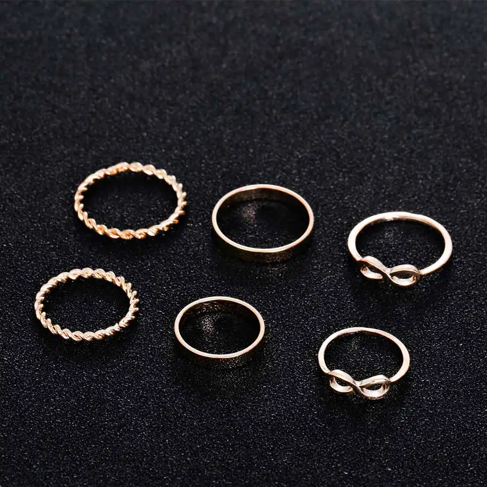 FAMSHIN Мода 6 шт./компл. богемные турки кольцо набор с юбкой миди стимпанк для 8 слов