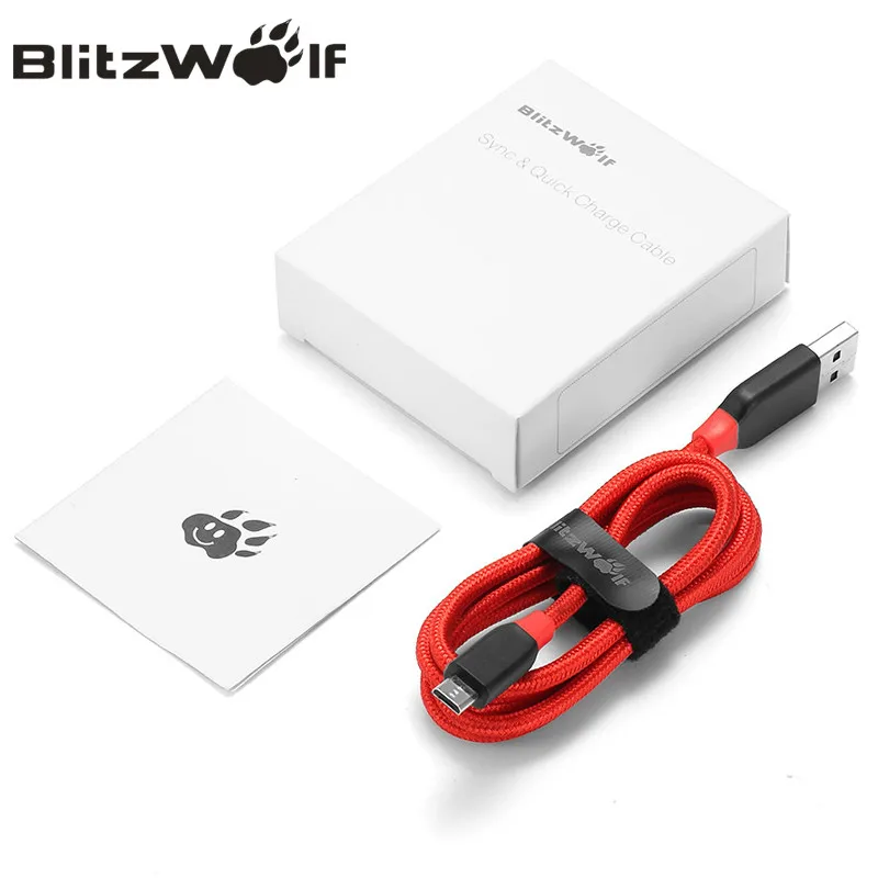 Blitzwolf Micro USB кабель Android для передачи данных мобильного телефона Кабели Быстрая