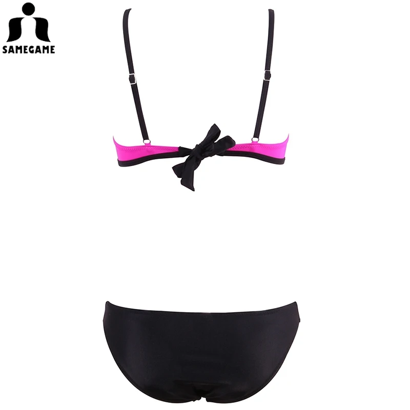 Женский слитный купальник SAMEGAME винтажный купальный костюм с открытой спиной и