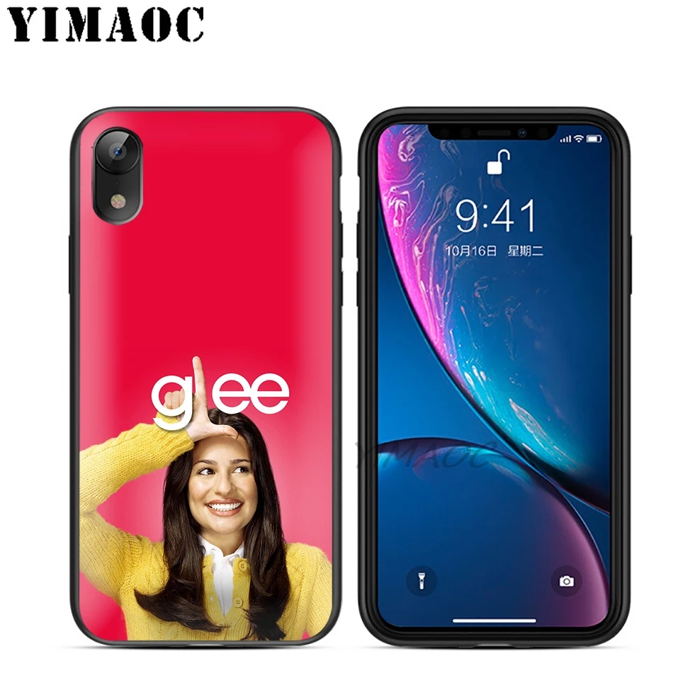 YIMAOC Glee Tv Show Soft TPU Black Silicone Case for iPhone X or 10 8 7 6 6S Plus 5 5S SE Xr Xs Max |