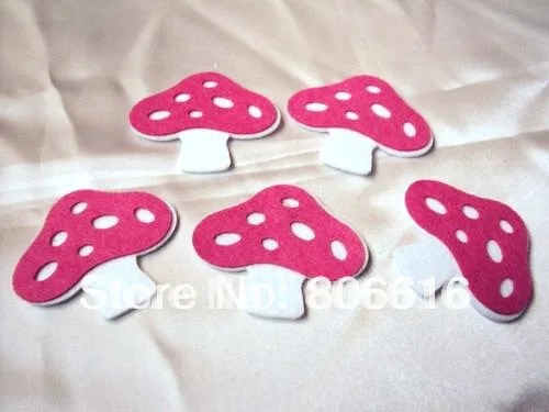 

100Pcs 60*50mm Mushroom Non-woven Fabric Paster Party Decoration Cloth Paste DIY Accessory Jewelry Findings