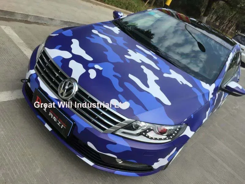 Синий Ubran Camo виниловый стикер для автомобиля пиксельный Камуфляжный с воздушным