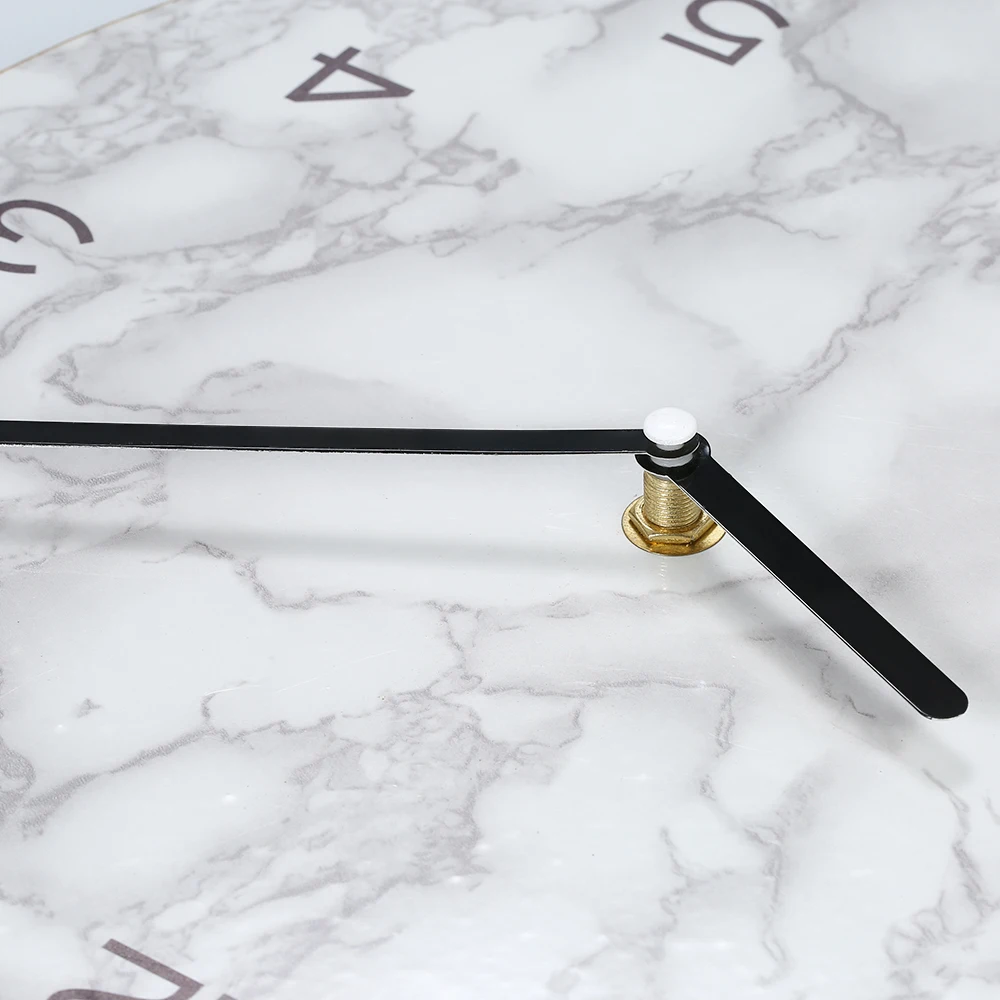 Marbled Effect Wall Clock Home Decoration Neat Precise Hanging Timer 2018 Rounded Morden Design Easy to Install | Дом и сад