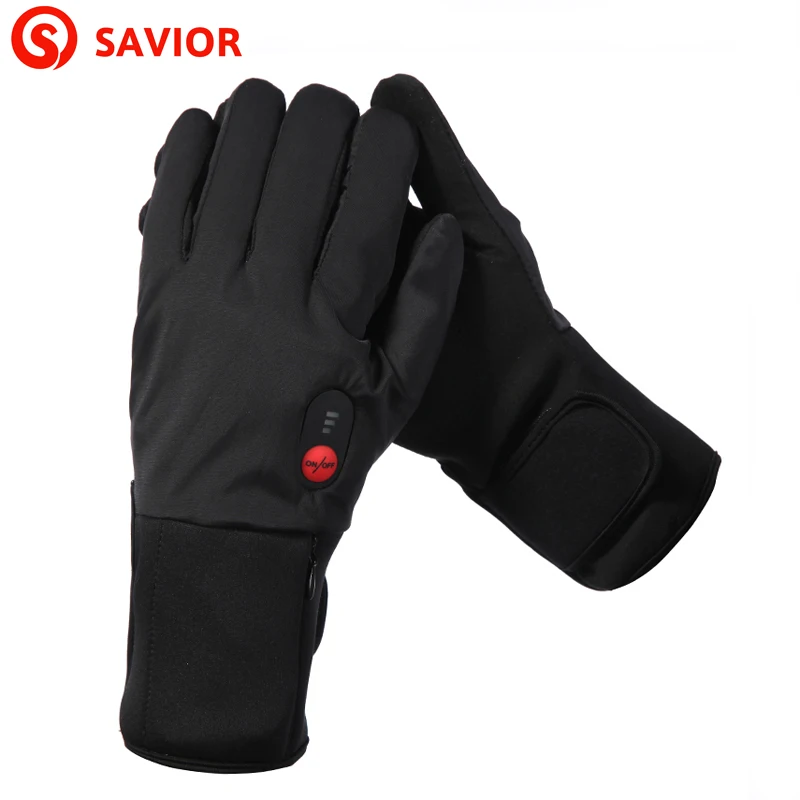 

SAVIOR S-11B Thin Model Electric Heated Gloves Winter Ski Biking low temperature Men Women Heating Gloves for Winter Warm