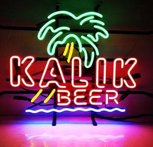 

Стеклянная неоновая светосветильник Вывеска на заказ, пивная ладонь Kalik