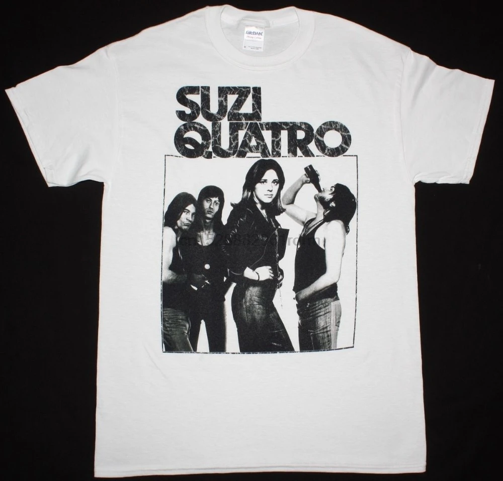 Мужская мода SUZI QUATRO QUATRO73 THE PLEASURE SEEKERS новая белая футболка забавная повседневная