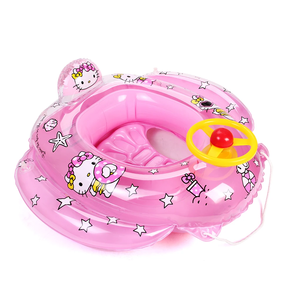 Hello Kitty Детское сиденье для поплавок с милым мультяшным надувным портативным кольцом для плавания, надувные изделия для плавания, игровой бассейн, игрушки для водных видов спорта - Цвет: Hello Kitty