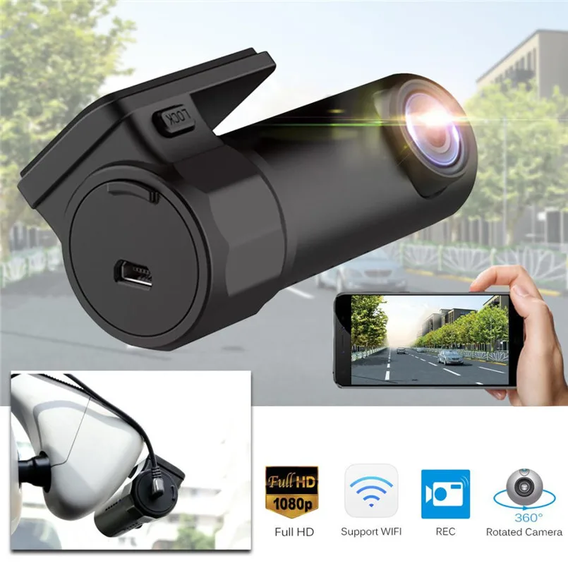 Мини WIFI Автомобильный видеорегистратор Dashcam цифровой регистратор видеокамера