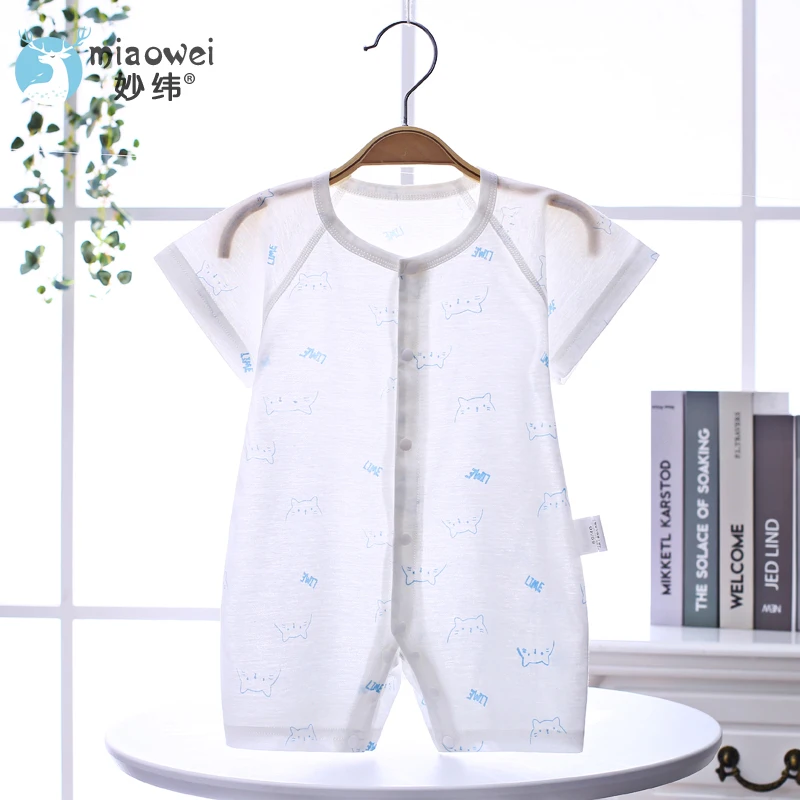Summer baby onesie thin style short sleeved clothes men and women cotton pajama climbing summer | Детская одежда и обувь
