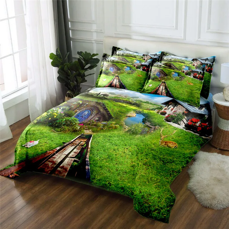 Комплект постельного белья из полиэстера с 3D принтом|sheet set|duvet cover setbedding set |