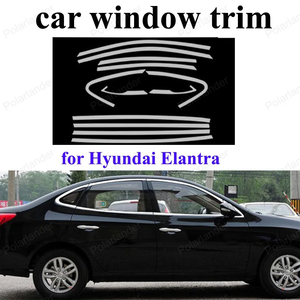 

Автомобильный Стайлинг оконная отделка для H-yundai Elantra аксессуары из нержавеющей стали Декоративная полоса