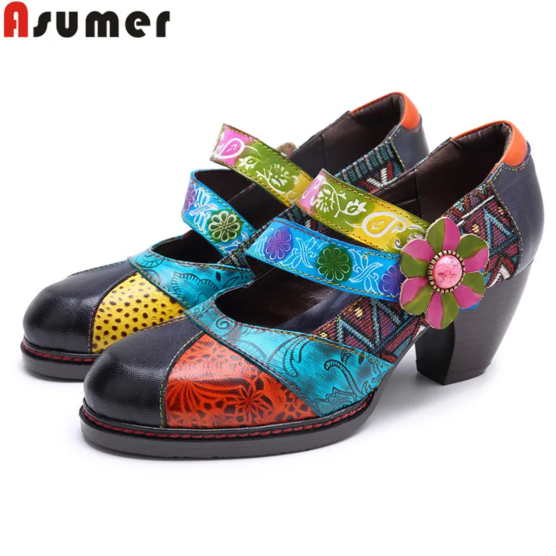 ASUMER/Модная Демисезонная обувь Женские разноцветные туфли лодочки Женская из
