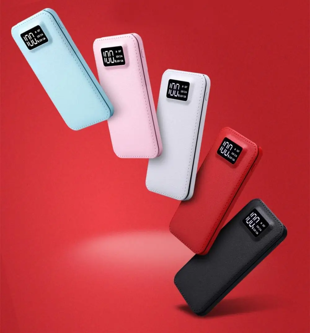 10000 мАч портативное зарядное устройство для быстрой зарядки power bank 2 USB lcd для мобильных телефонов для xiaomi mi iphone