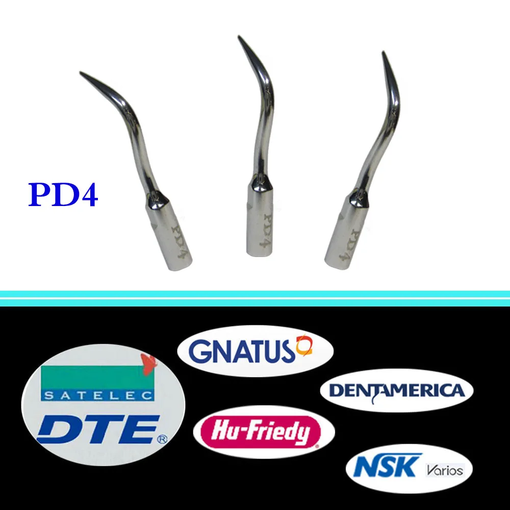 

3 Pieces/Lot Dental Ultrasonic Scaler Tip PD4 for DTE/ Satelec/ NSK Varios/ Gnatus/ Bonart/ Rollence-S/ HU- FRIEDY
