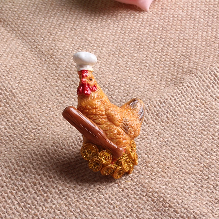 Домашний декор на заказ 3D курица животное смола магнит холодильник милый стиль |