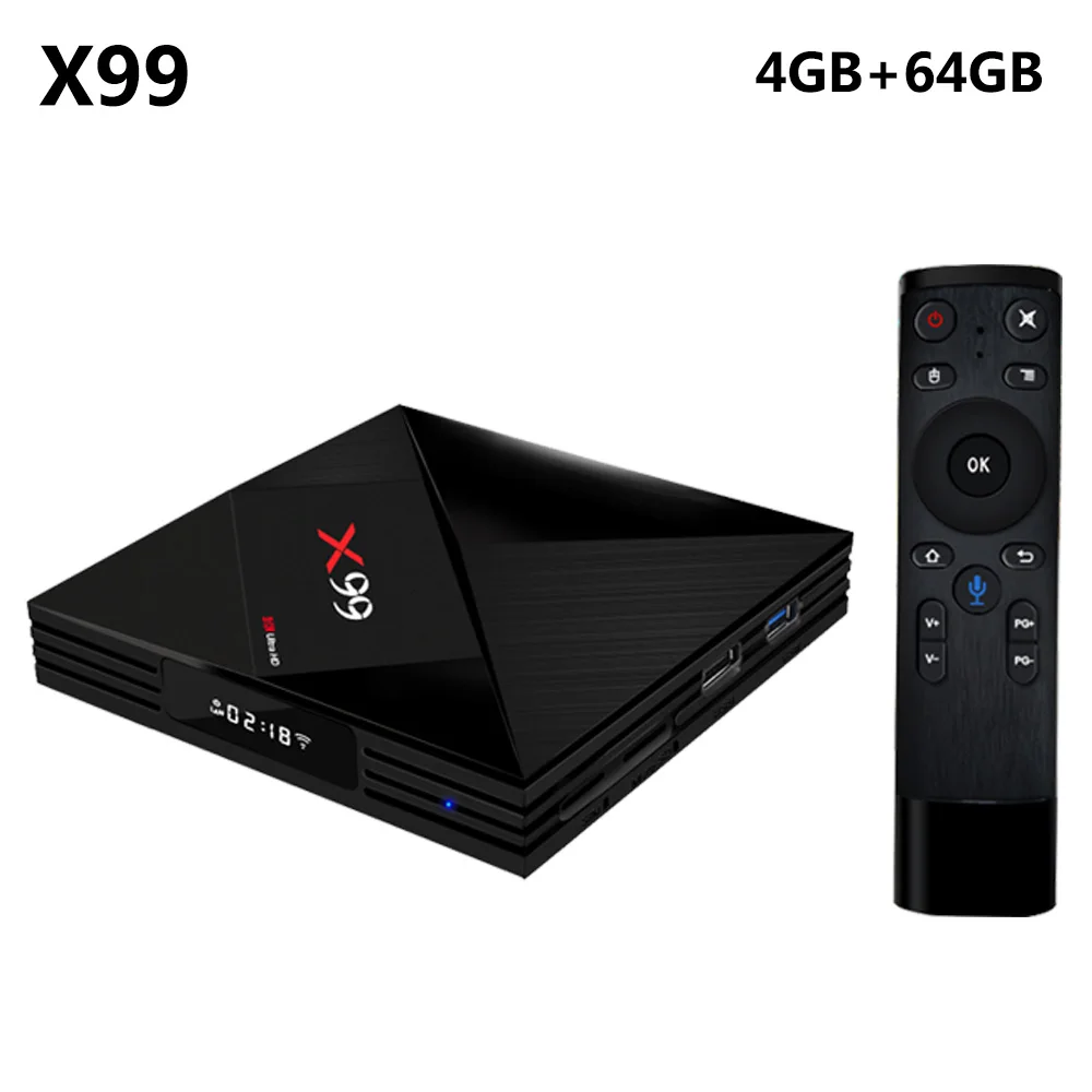 X99 RK3399 4 Гб ОЗУ 64 Гб ПЗУ Голосовое управление Smart Android 7,1 ТВ-приставка 2,4G/5G Wifi 4K Bluetooth 4,1 USB 3,1 медиаплеер vs H96 MAX - Цвет: only X99
