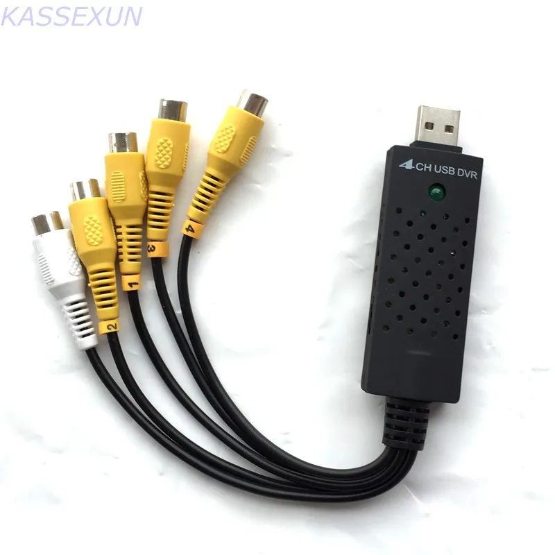 USB2.0 4 CH видео Захват карты окно 7 32 бит Easycap dvr ch usb для ПК 25fps бесплатная доставка|usb