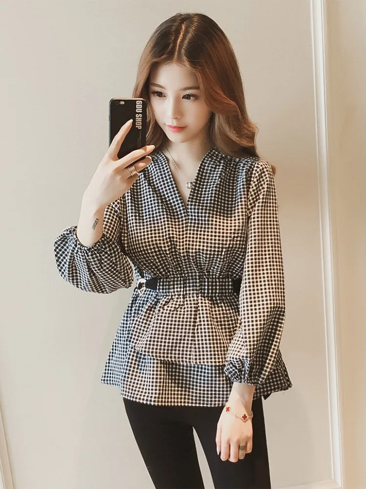 Blusa Новое поступление новые хлопковые топы 2020 размера плюс в Корейском стиле Vadim