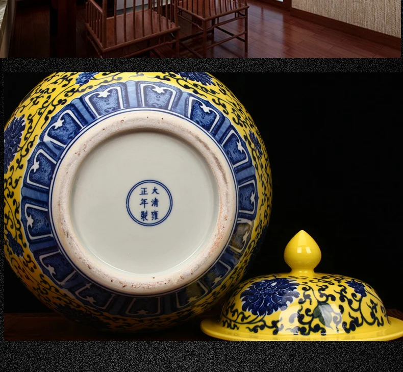 Персиковая живопись Китайская репродукция керамическая Имбирная ткань античный