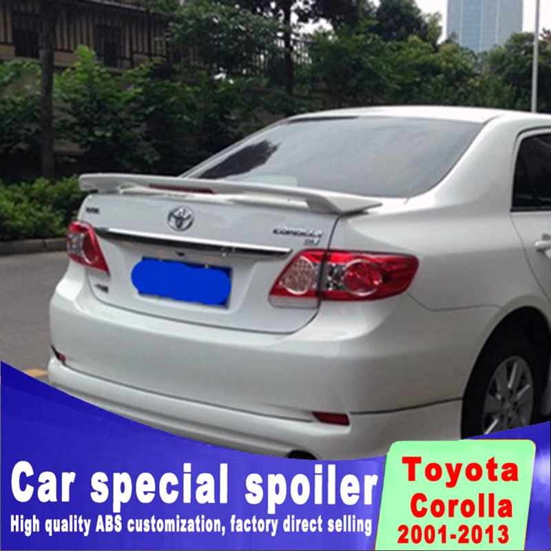Золотой код corolla 2001 до 2013 Высокое качество предотвращает падение ABS спойлер Красный Сигнальный светильник Спойлеры праймер Colpr