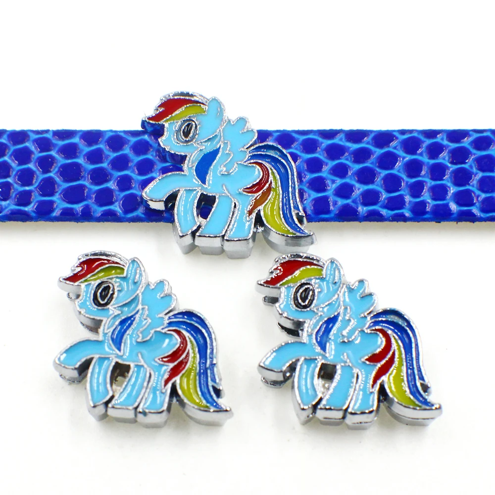 5 шт. 8 мм горячая Распродажа собака лошадь Мультяшные персонажи слайды Подвески