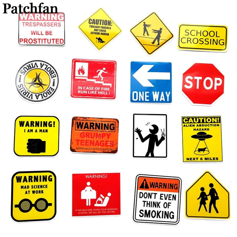 Patchfan 50 шт в наборе Предупреждение знаки с забавной надписью прибор для