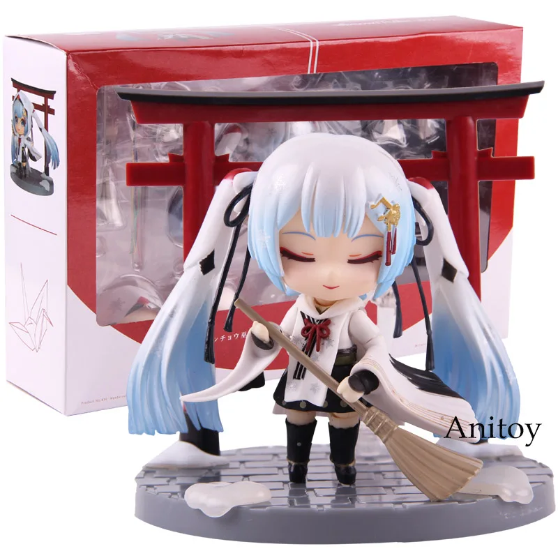 with box Nendoroid 850 Снежная Мику журавль жрица версия Хацунэ Мику кукла Фигурка ПВХ Коллекционная модель игрушки - Цвет: with box