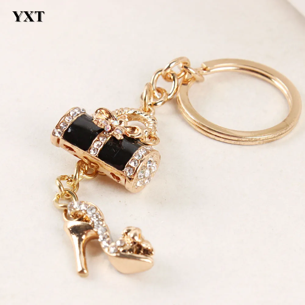 Handbag High-heel Shoe Butterfly Bowknot New Fashion Cute Crystal Pendant Purse Key Ring Chain Wedding Jewelry Great Gift | Украшения и