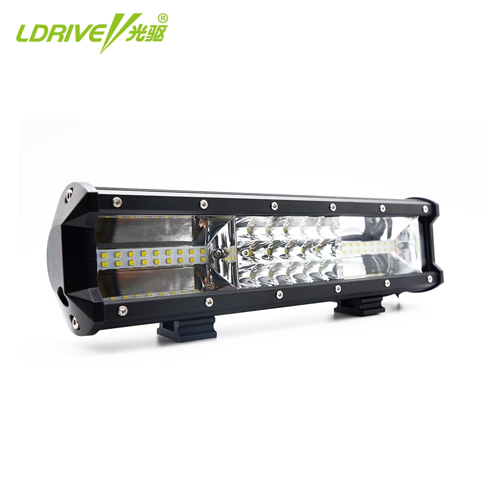 LDRIVE Новый 3 рядный 12 дюймов 162 Вт 10 30 Вольт В Автомобильный светодиодный рабочий