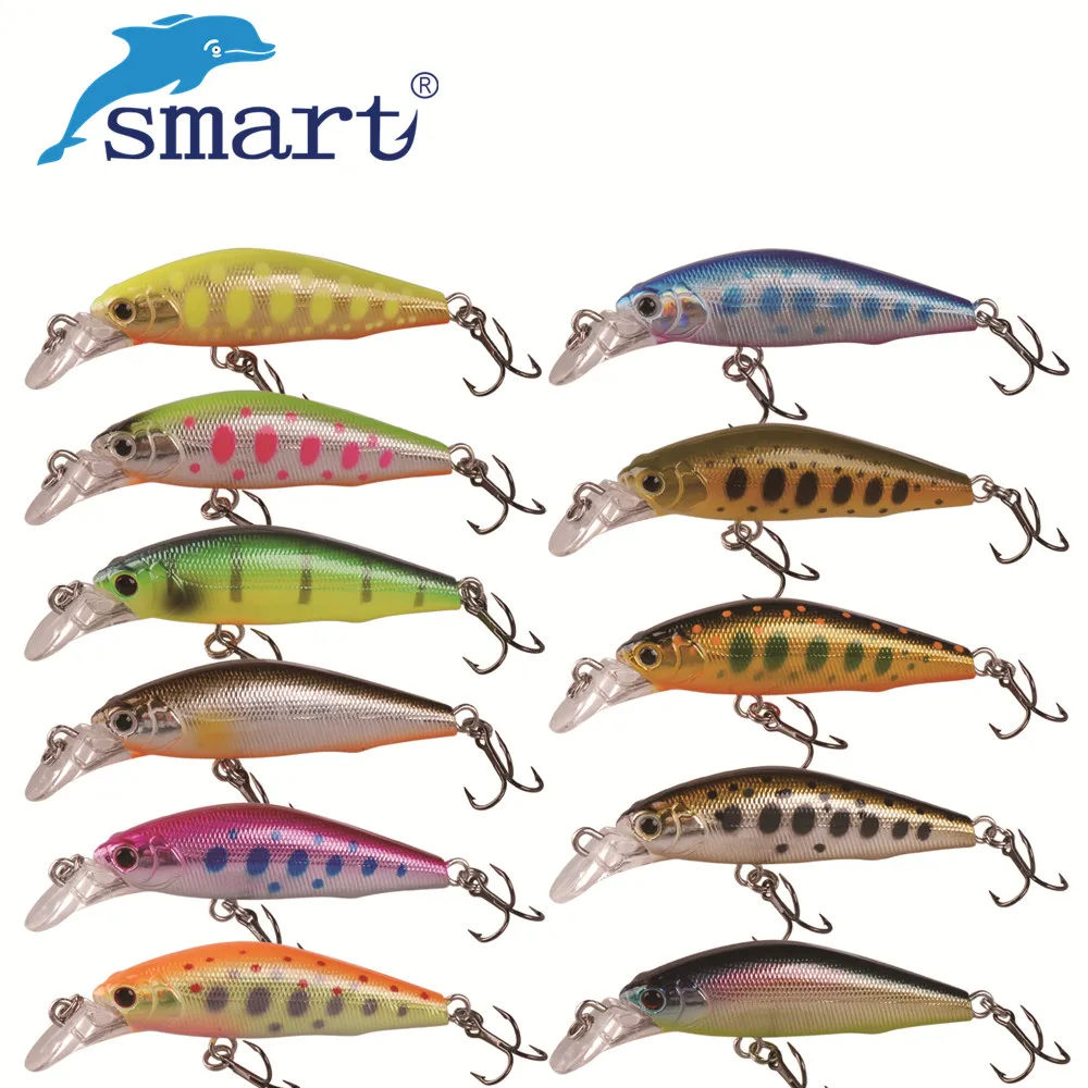 Smart 42mm/3.66g Minnow Lures Sinking VMC Hook Souple Iscas Artificiais Swimbait Hard Fishing Bait Kunstaas Tackle | Спорт и