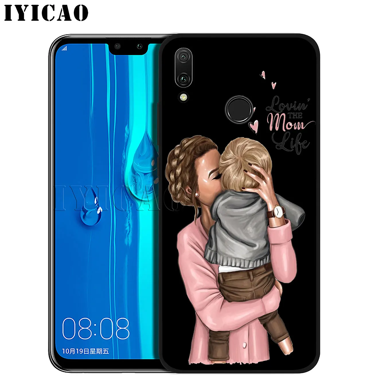 Black Brown Hair Baby Mom Girl Queen Soft Phone Case for Huawei Mate 30 20 10 Pro Nova 5I 5T 5 4 4E 3i 3 2i Lite Smart |