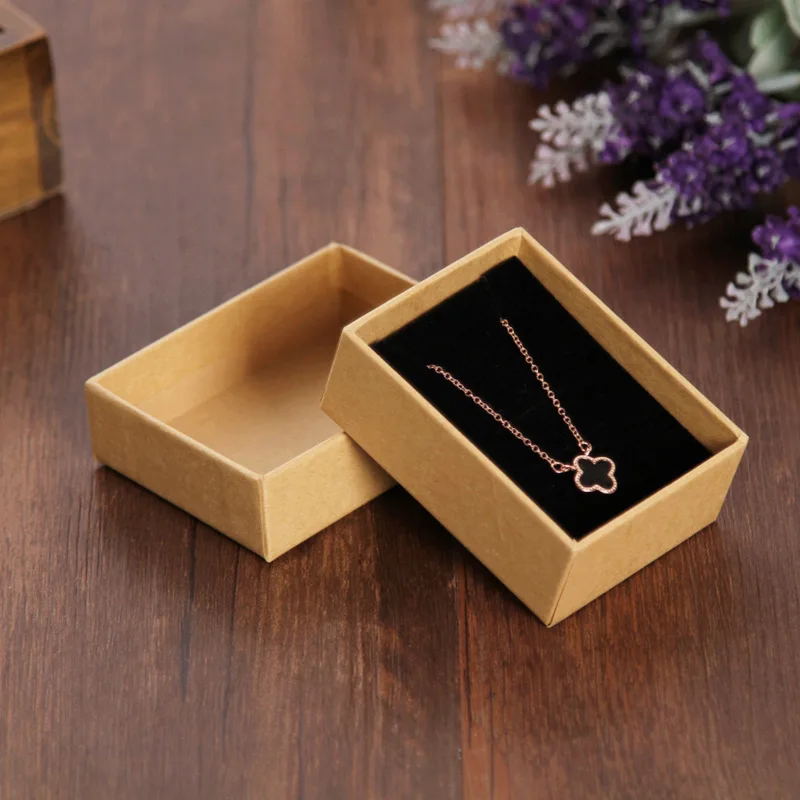 8.5x6.5x3cm Торговля, много размеров, крафт-бумага, упаковка для ювелирных изделий и витрина, коробка для сережек и колец и браслетов, коробки для свадебных сувениров и подарков - Цвет: 8.5x6.5x3cm