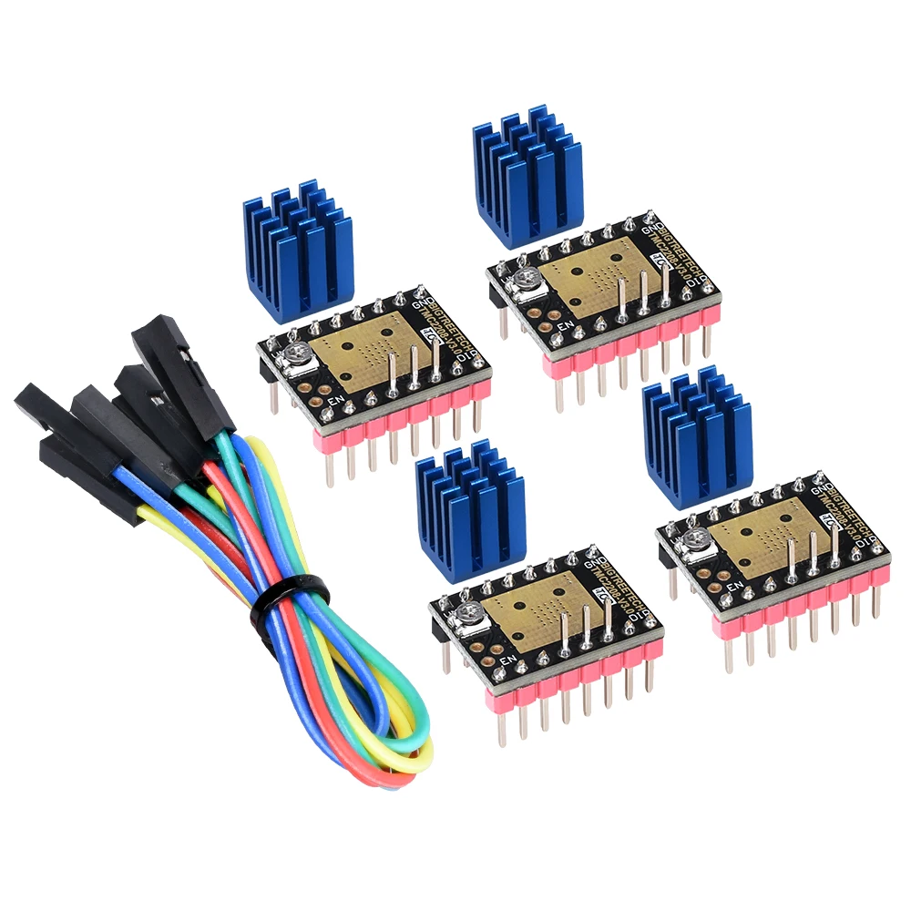BIQU BIGTREETECH TMC2208 TMC2100 TMC2130 V1.1 SPI MKS шаговый двигатель бесшумный драйвер StepStick для 3D-принтера плата управления SKR V1.3