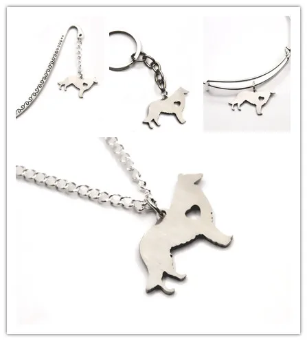 Ожерелье Collie с подвеской в виде собаки сердца милой я люблю собак Очаровательное