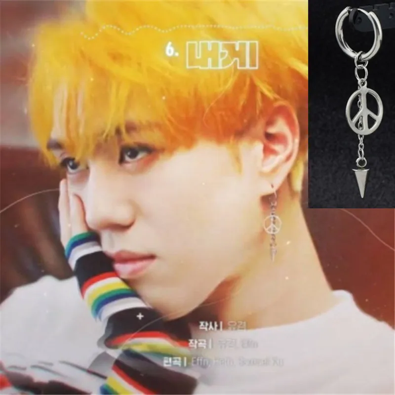 Корейские серьги-гвоздики KPOP DNA с V-образной звездой альбомы Bangtan Boys ювелирные