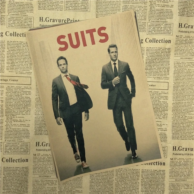 Плакат с изображением костюма Драма Ретро кафе бар кинопостер бумага