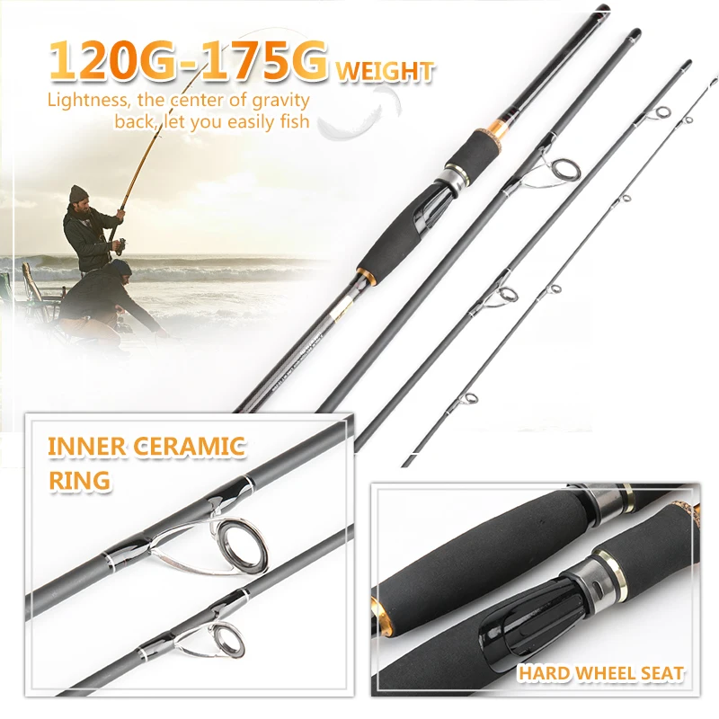 DONQL New Carbon Fiber Fishing Rod 2.1m 2.4m 2.7m 3.0m 4 Section Spinning Casting Travel Lure Rod Fishing Tackle Accessories