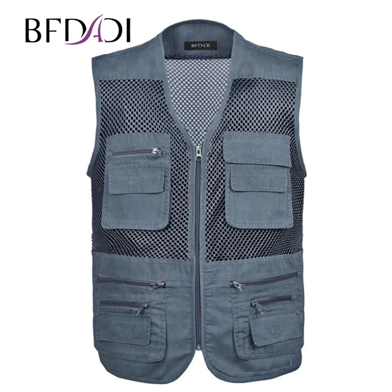 BFDADI сетчатый жилет куртка Бесплатная доставка 2019 Новое поступление размера плюс