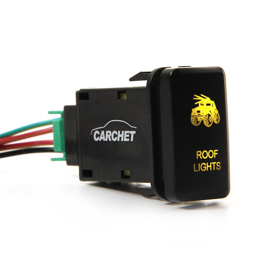 CARCHET 1 шт. переключатель для крыш Toyota DC 12 V 24 кнопочный лазерная подсветка
