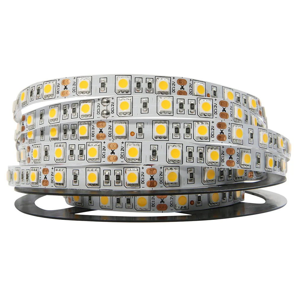 Светодиодная лента 5050 DC12V 30/60 светодиодный s/m 5 м/лот гибкий светодиодный светильник RGB теплый белый 5050 Светодиодная лента для домашнего декора Водонепроницаемая Прямая поставка