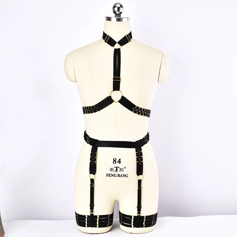 Готическая подвязка для тела в стиле Харадзюку Золотое большое уплотнительное